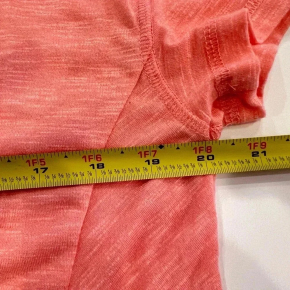 Ideology Coral Cotton Short Sleeve Tie Front Top - Picture 7 of 11